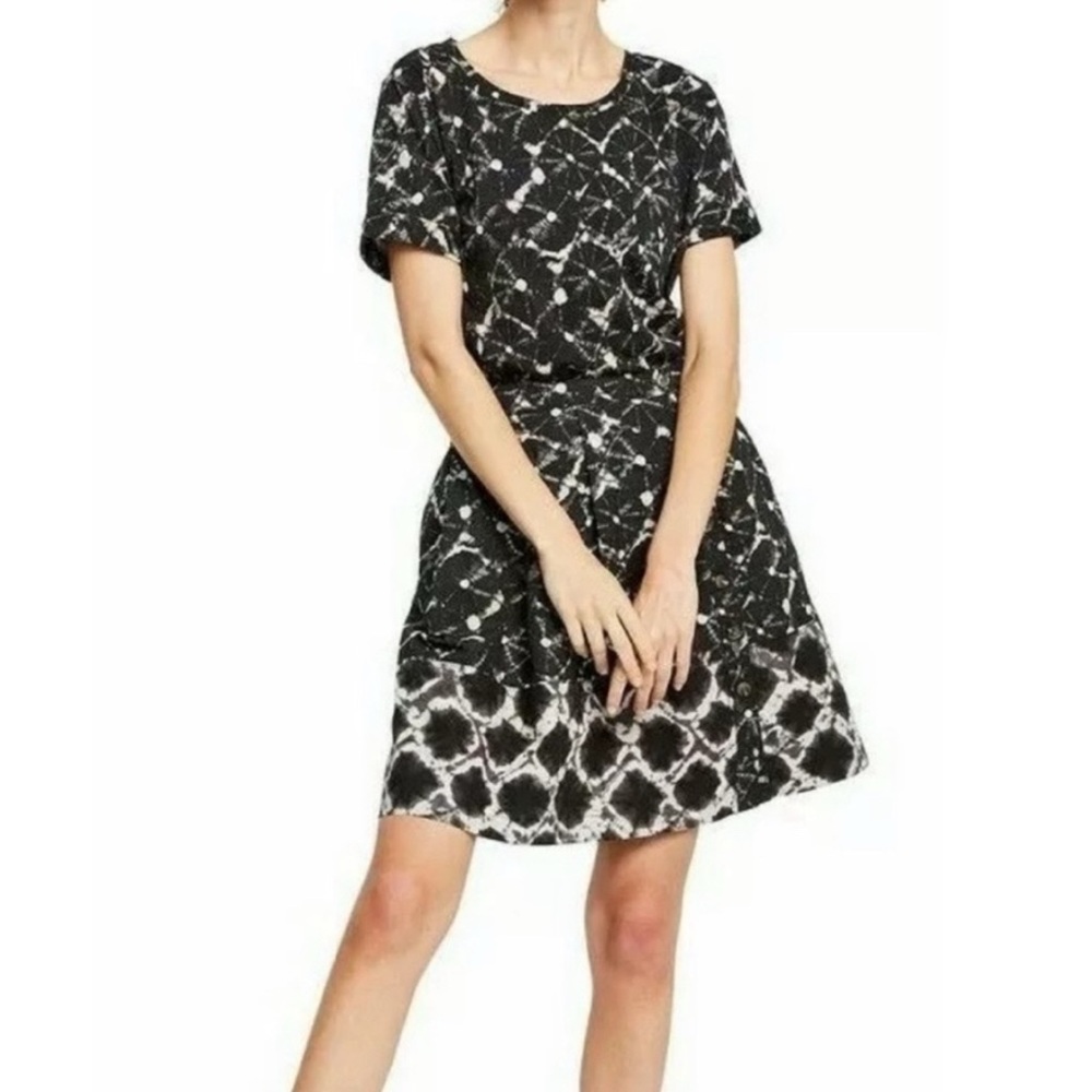 Thakoon x Target black and white pleated button up shirt dress Size XS